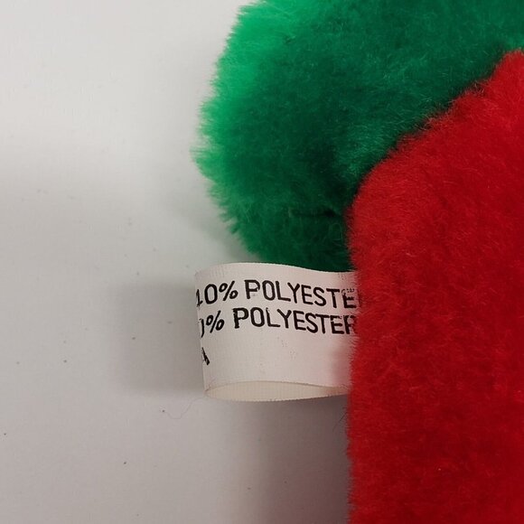 Black White Kitty Cat Christmas Holiday Stocking Felt Eyes Red Hat Plush - Picture 4 of 10